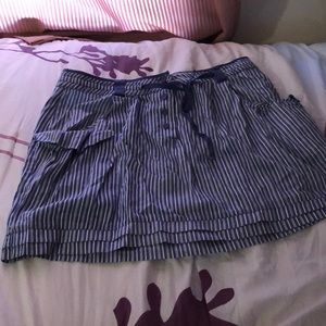 A blue and white skirt from Old Navy.